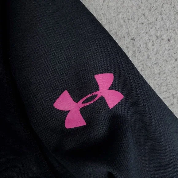 Under Armour Sweater Kids Large Black Pink Superman Hoodie Sweatshirt - Picture 7 of 12